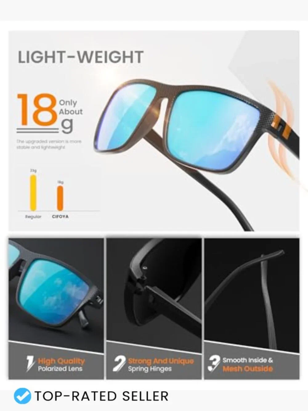 Polarized Square Sunglasses: Classic Retro UV Protection for Men Women Fishing